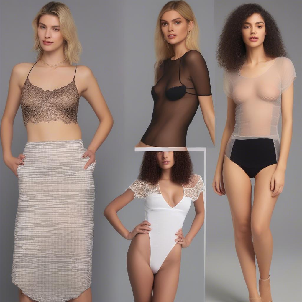 Different Outfits Styled with Fabric Nipple Covers