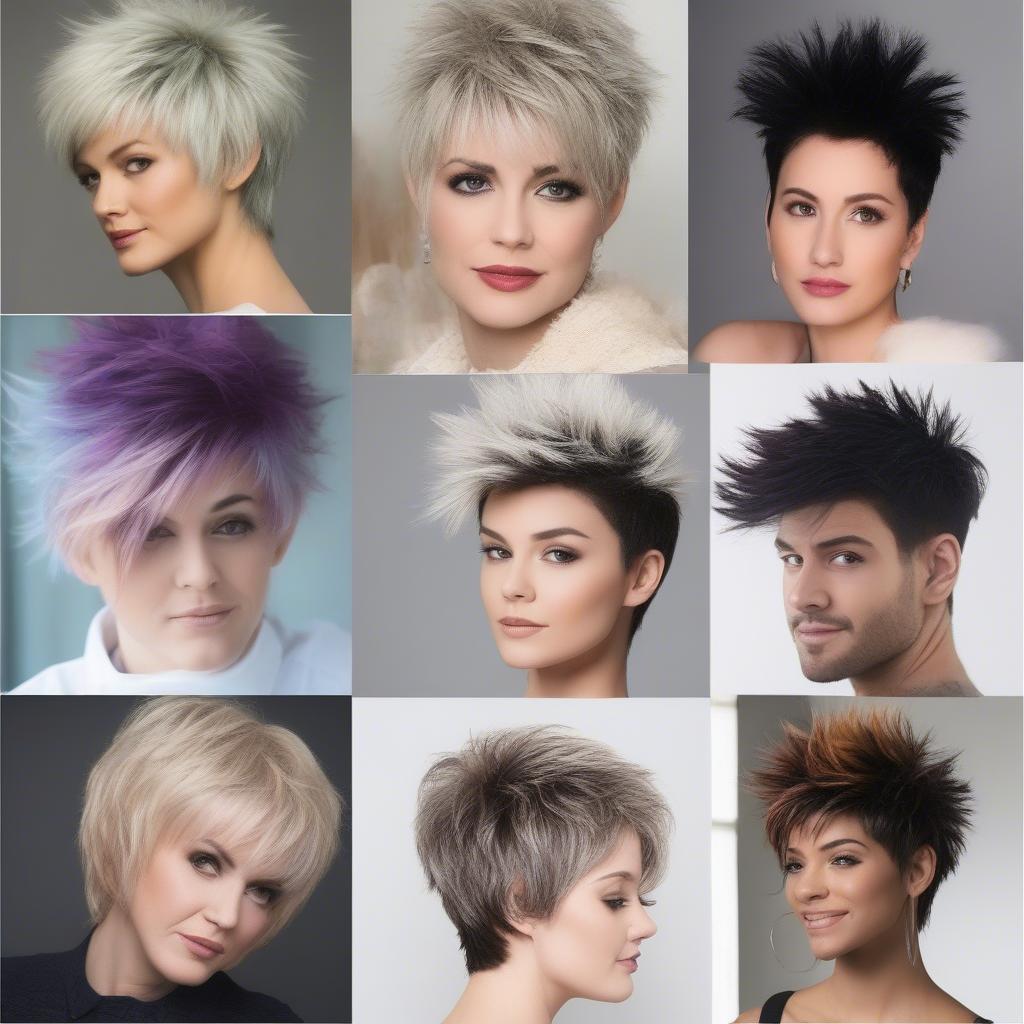 Showcase of Various Short Spiky Wig Styles