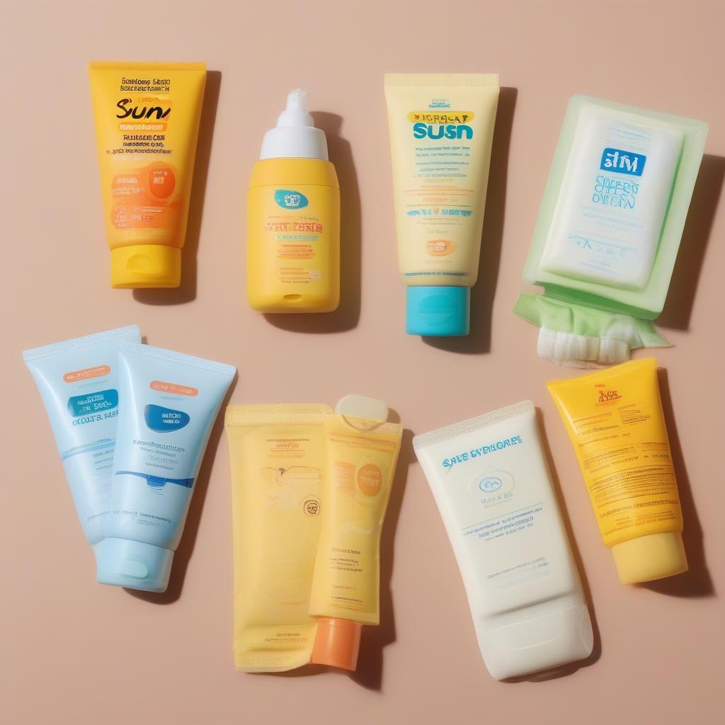 Variety of Sun Cream Wipes