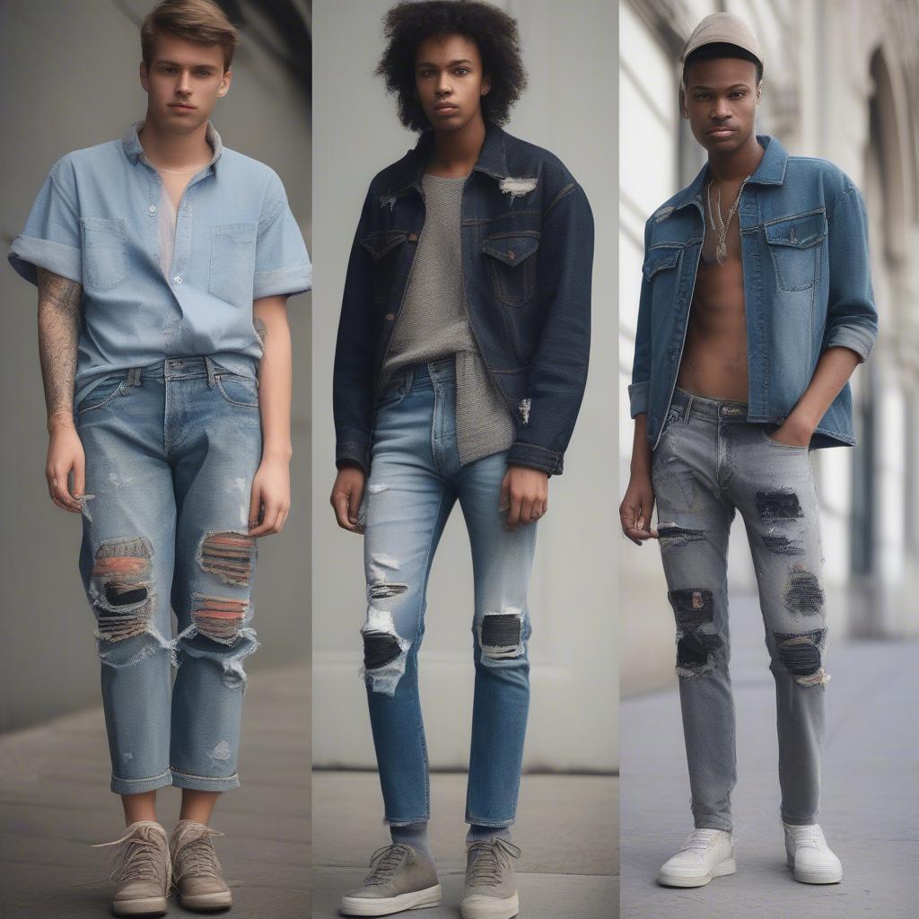 Dirty Denim Jeans Street Style Inspiration