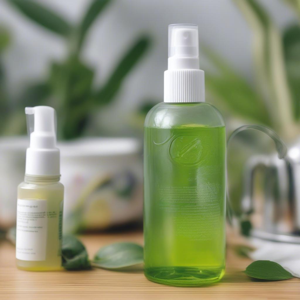 Making DIY Green Tea Face Spray