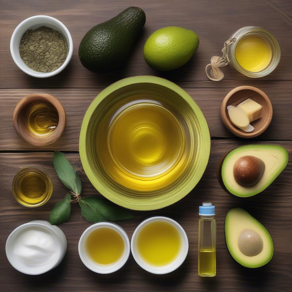 Ingredients for a DIY African American Hair Mask