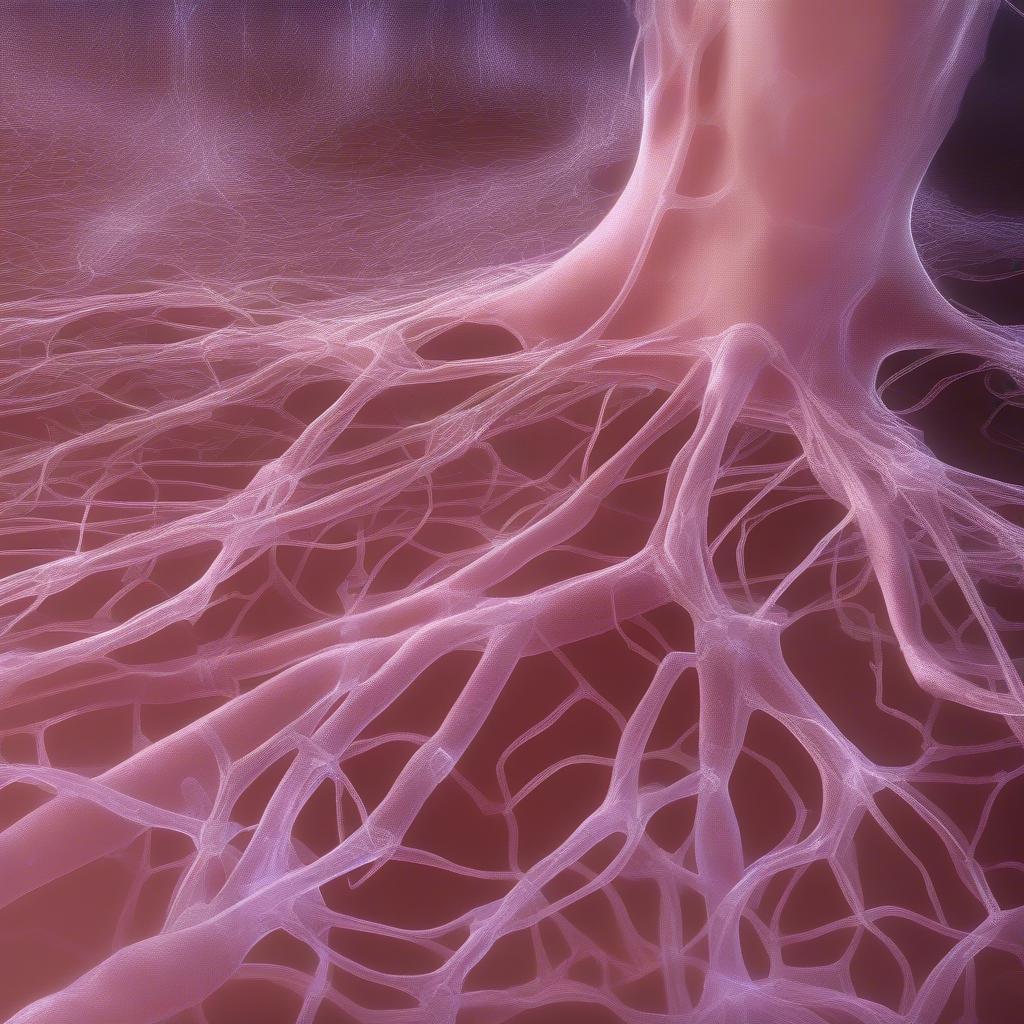 Collagen fibers providing structure to the skin