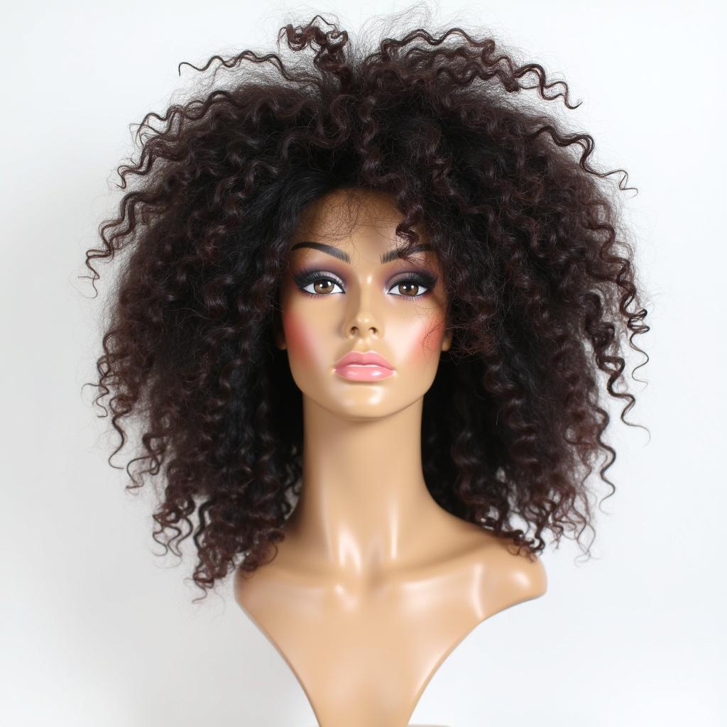 Don King Wig on Mannequin