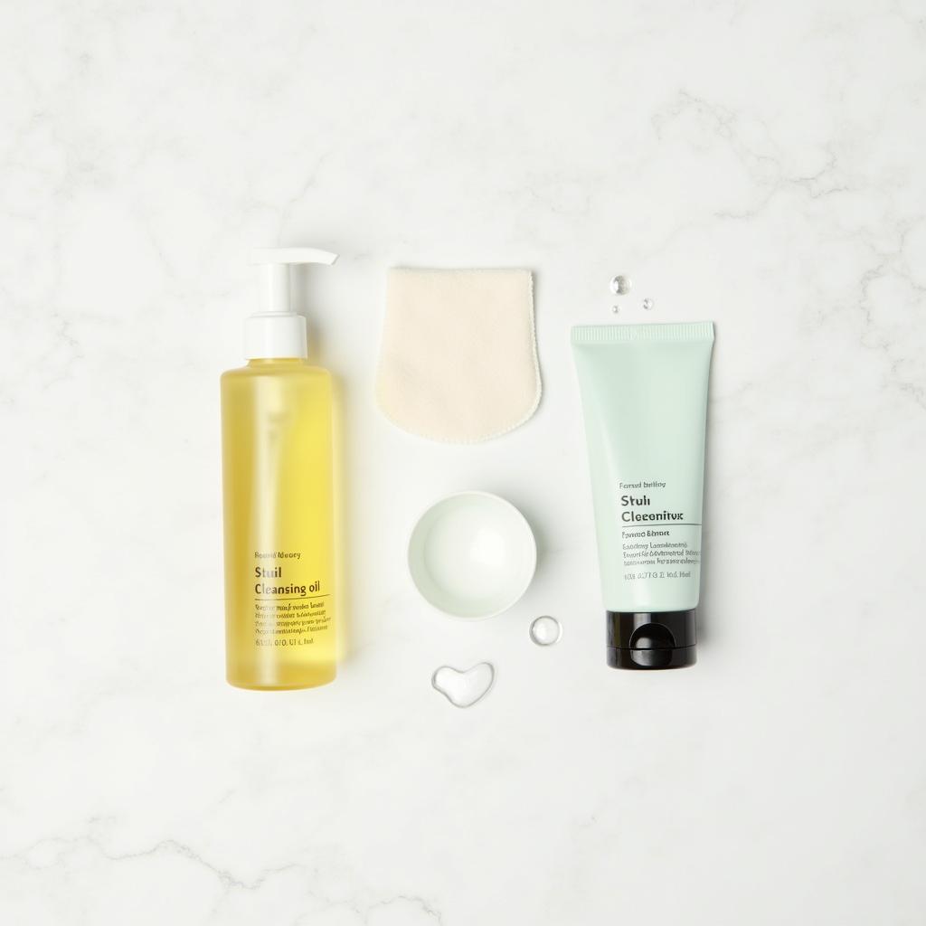 Double cleansing skincare routine