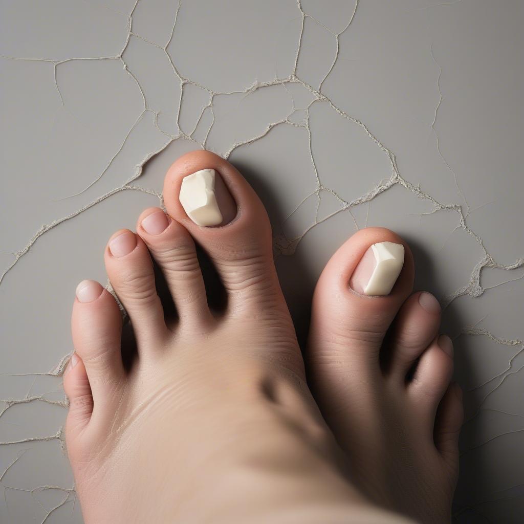 Dry, Cracked Feet in Need of Care Foot Cream