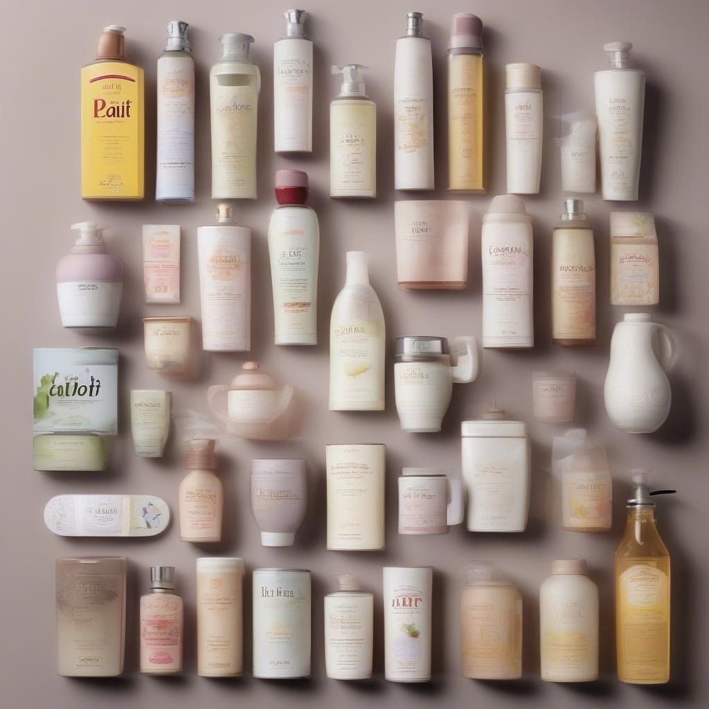 A selection of different eau de lait products highlighting variety and options