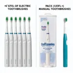 Bulk electric and manual toothbrushes