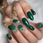 Emerald Green Gel Nail Designs