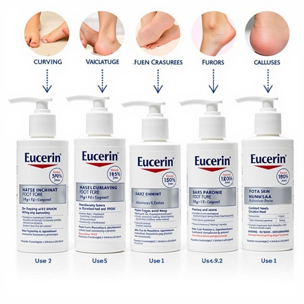 Different Concentrations of Eucerin Urea Foot Cream