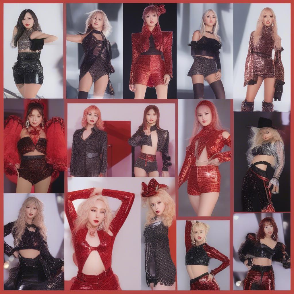 Everglow's "Bon Bon Chocolat" Stage Outfits