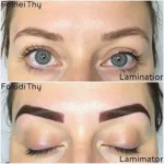 Eyebrow Lamination Before and After Transformation