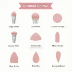 Different Types of Eyebrow Sponge Applicators