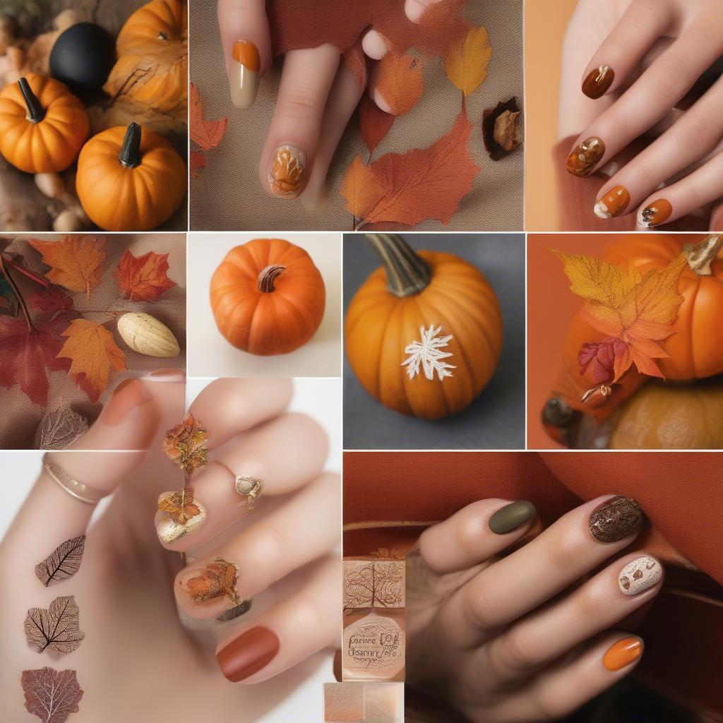 Fall Dip Nail Art Ideas