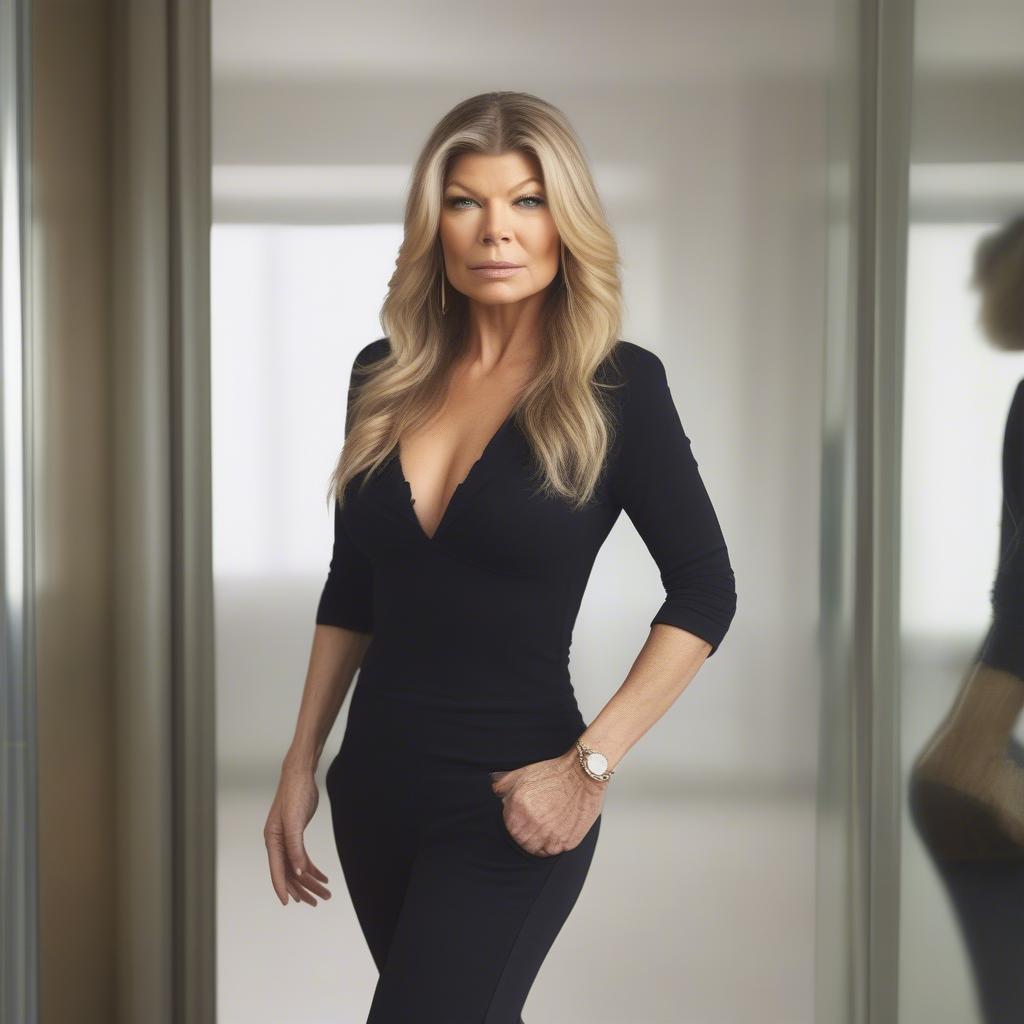 Fergie exuding confidence and well-being