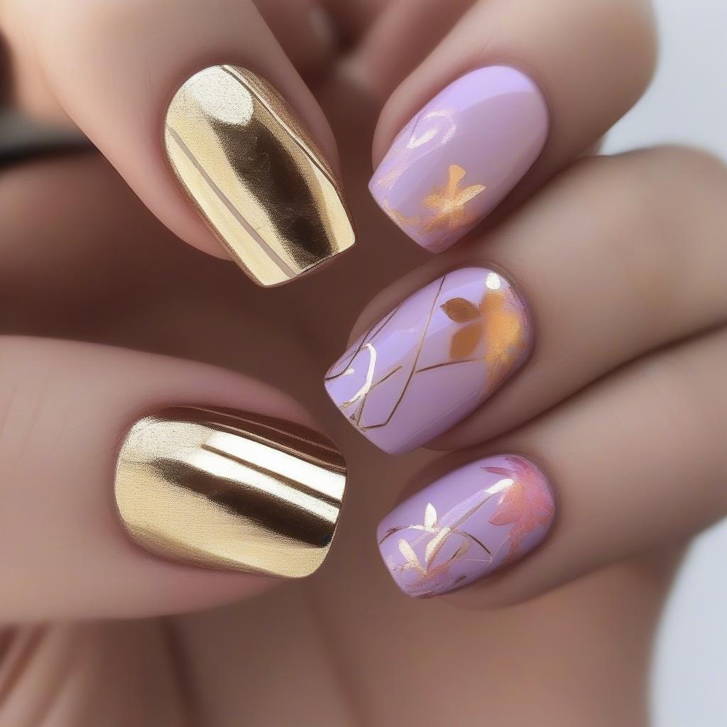 Foil Accent Nail Ideas