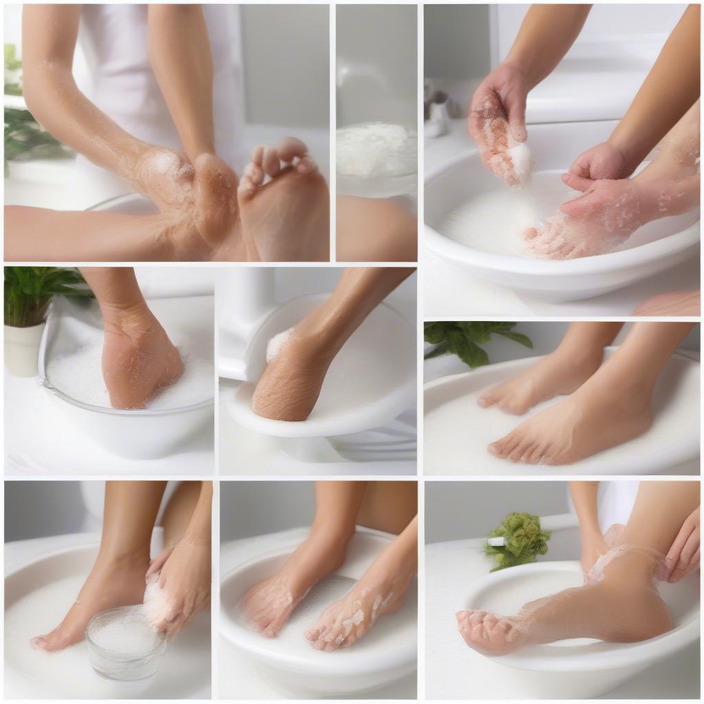 Steps for a Foot Shower Scrub