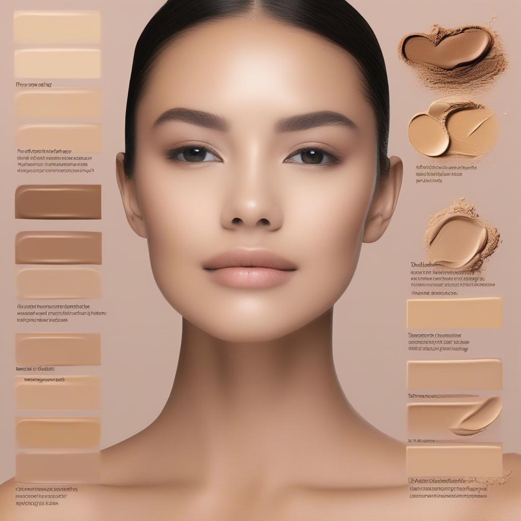 Foundations for Different Skin Types: Choosing the right formula for oily, dry, and combination skin, focusing on foundations similar to Lancome Teint Idole.