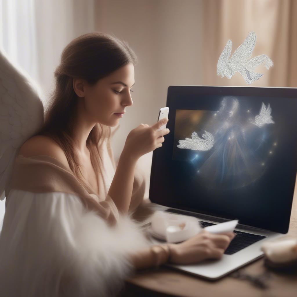 Accessing a free online angel card reading