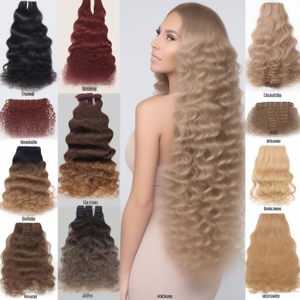 Variety of French Curl Human Hair Extensions