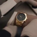 Gold Frosted Paul Rich Watch on a Wrist