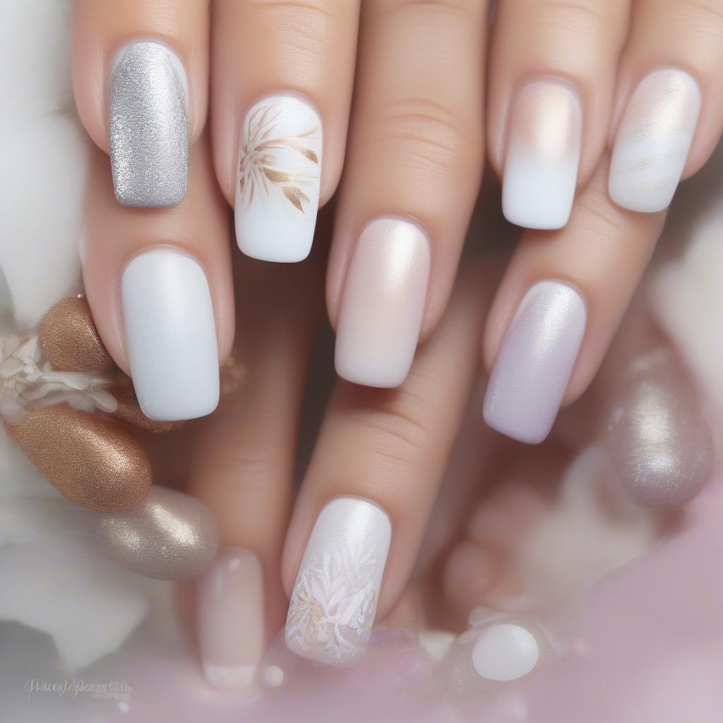 Frosted White Nail Art Inspiration