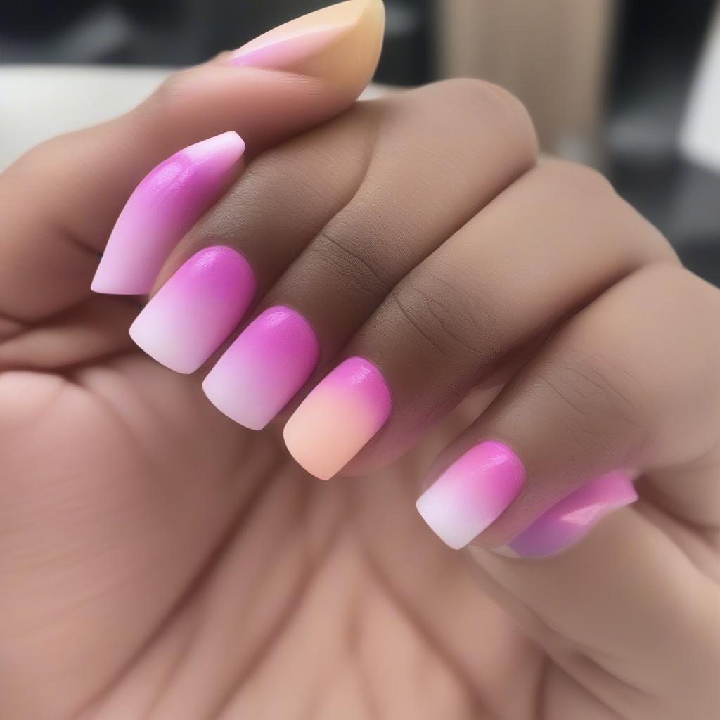 Ombre Nails with Full Set Color Powder