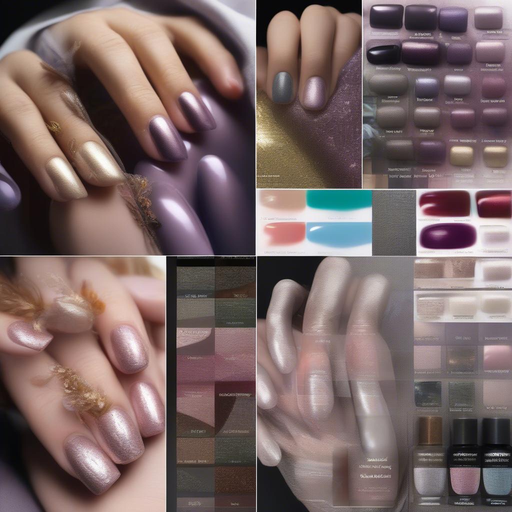 A variety of gel polish colors