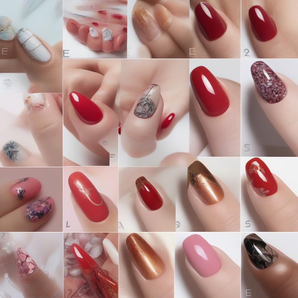 Variety of Gel X Nail Designs