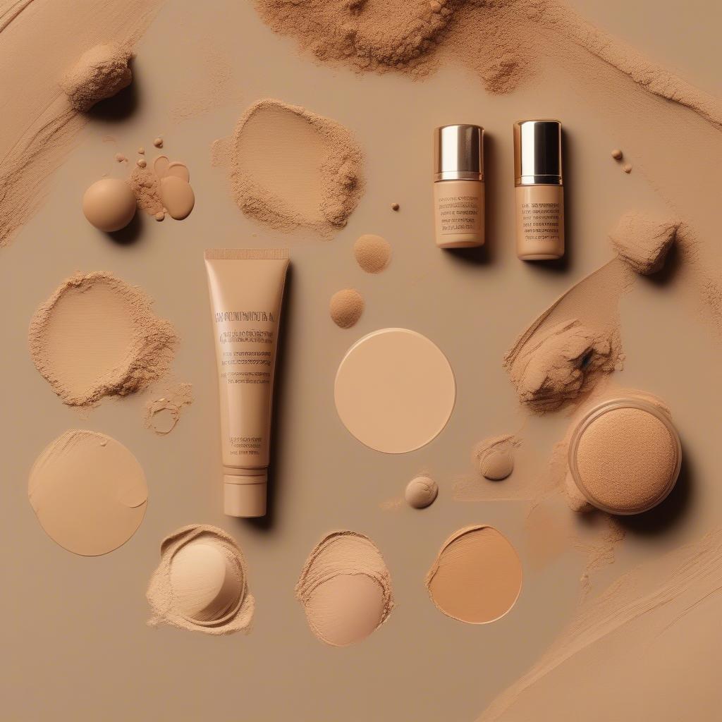 Various Shades of Golden Beige Foundation