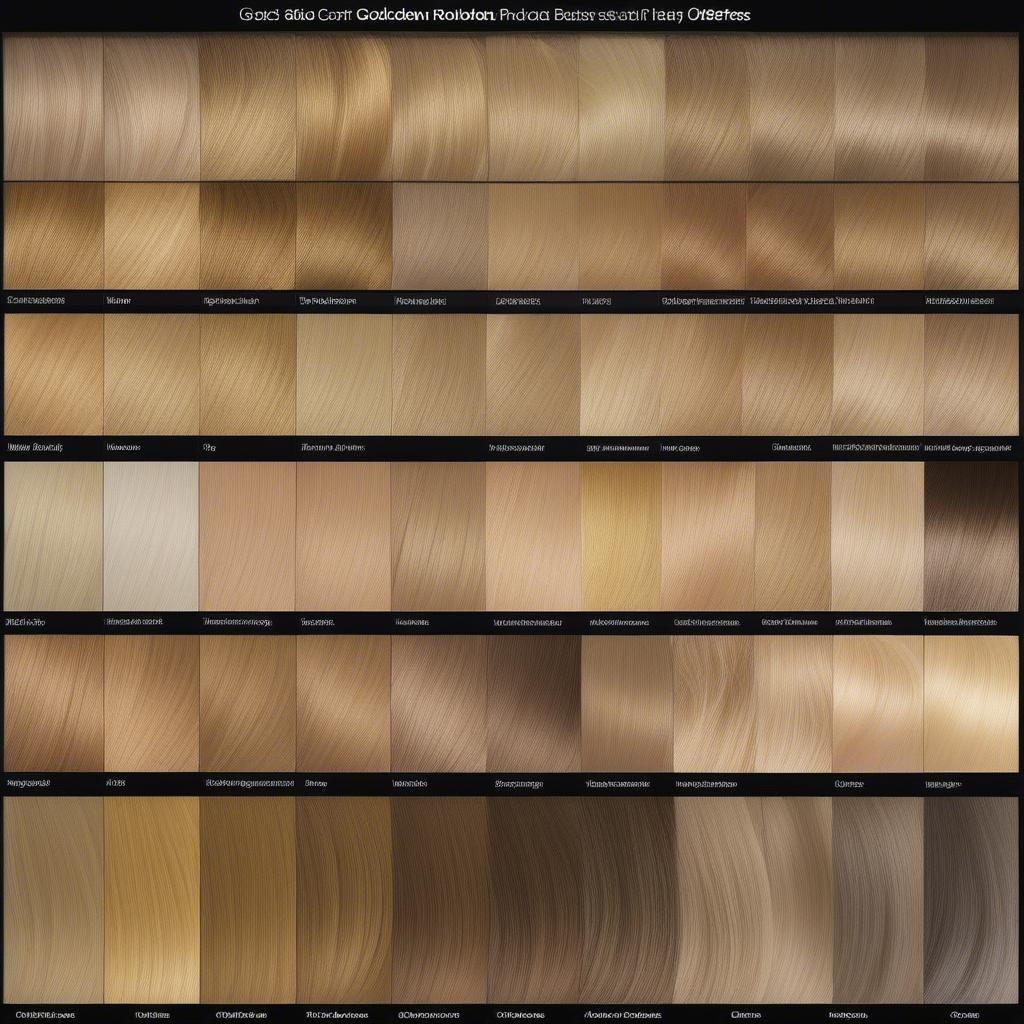 Golden Blonde vs. Ash Blonde Hair Color Comparison Chart