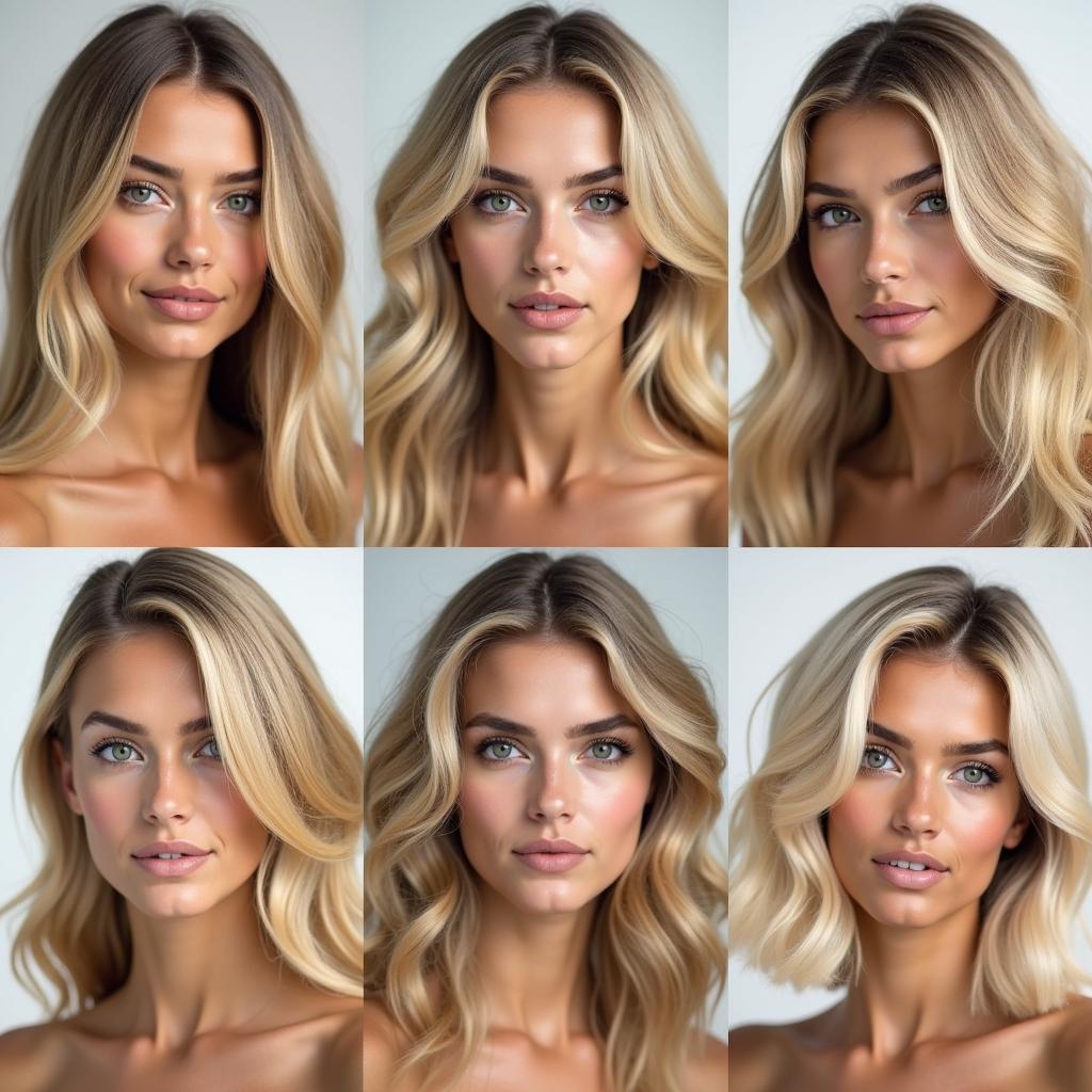 Golden Blonde Wigs on Various Skin Tones