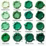 Green Dip Powder Shade Palette