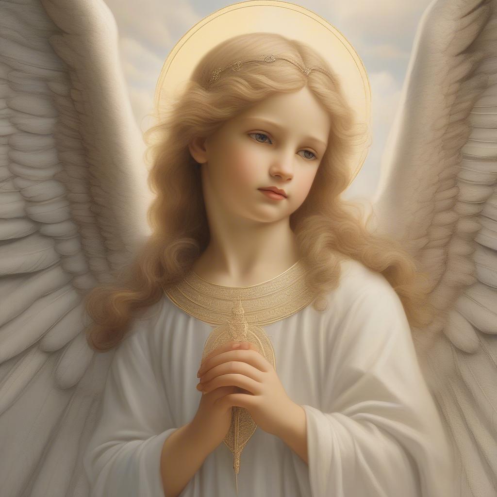 Iconography of Guardian Angel Holy Cards: Common symbols include wings, halos, and depictions of children representing protection and innocence.