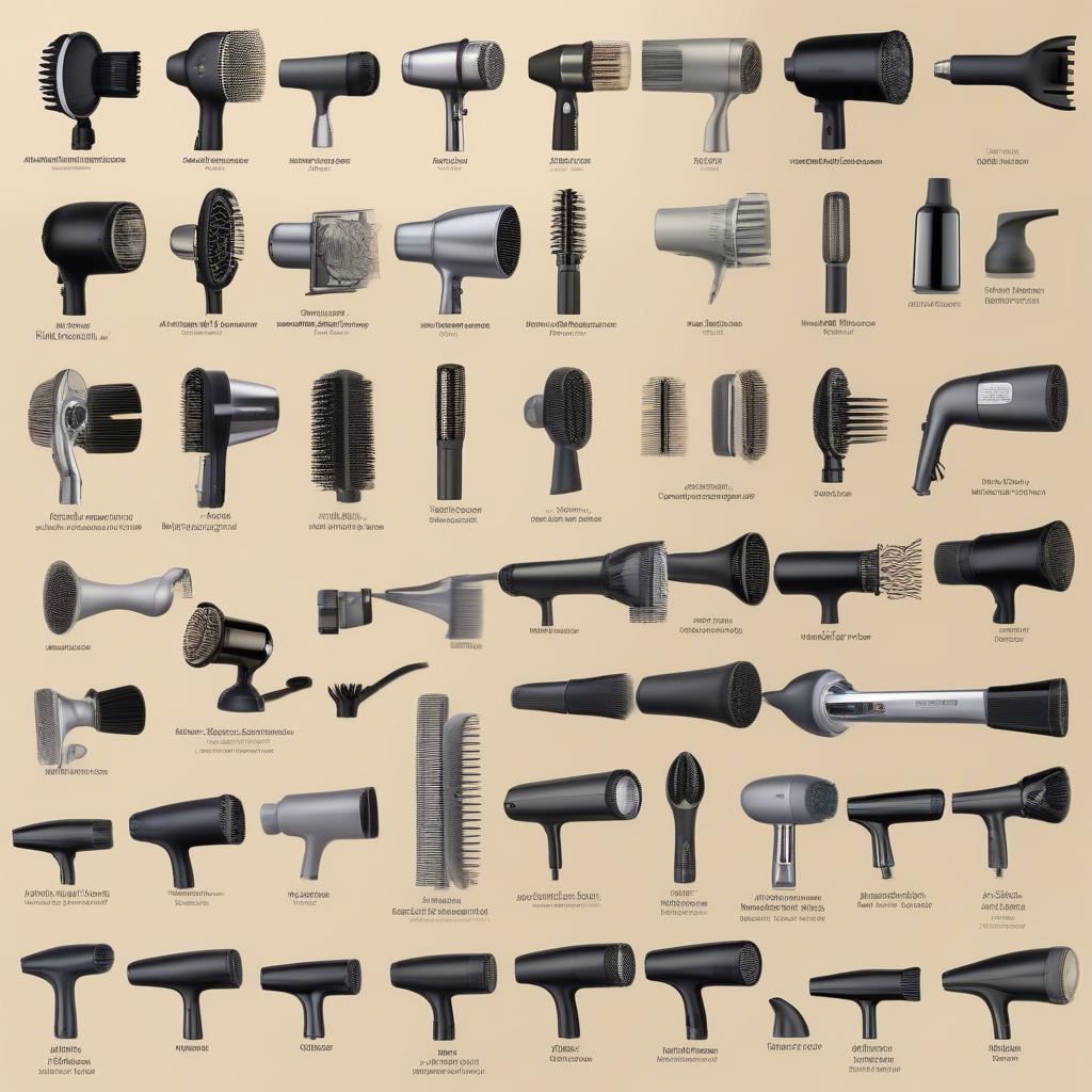 Hair Blower Attachments and Settings