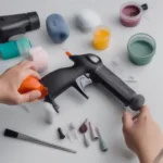 Cleaning a hair dye gun after use