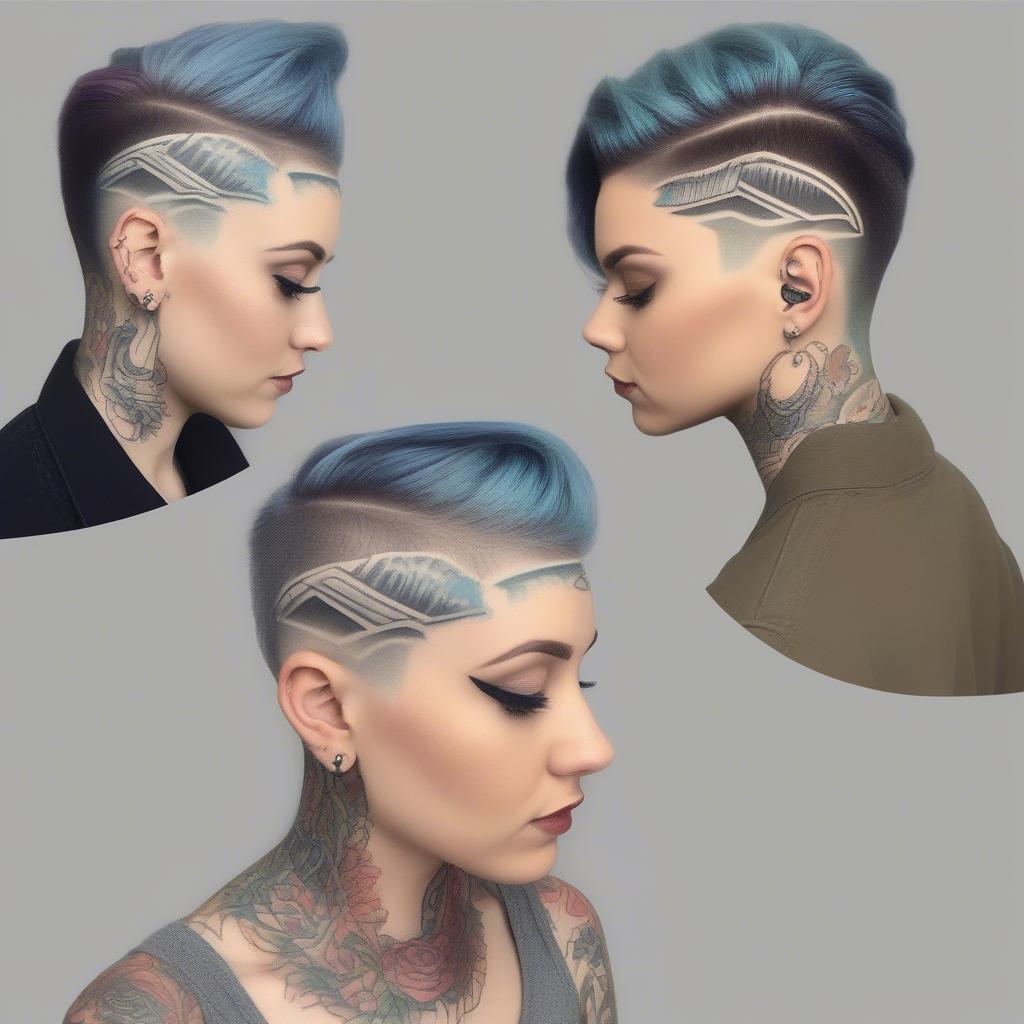 Examples of hair tattoo undercut designs