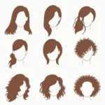 A chart illustrating different hair types and textures.