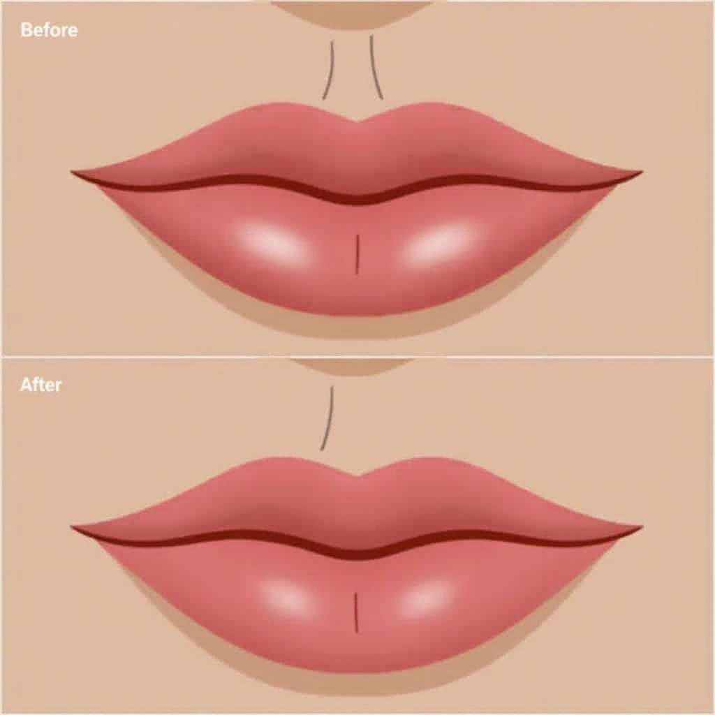 Half Syringe Lip Filler Before & After