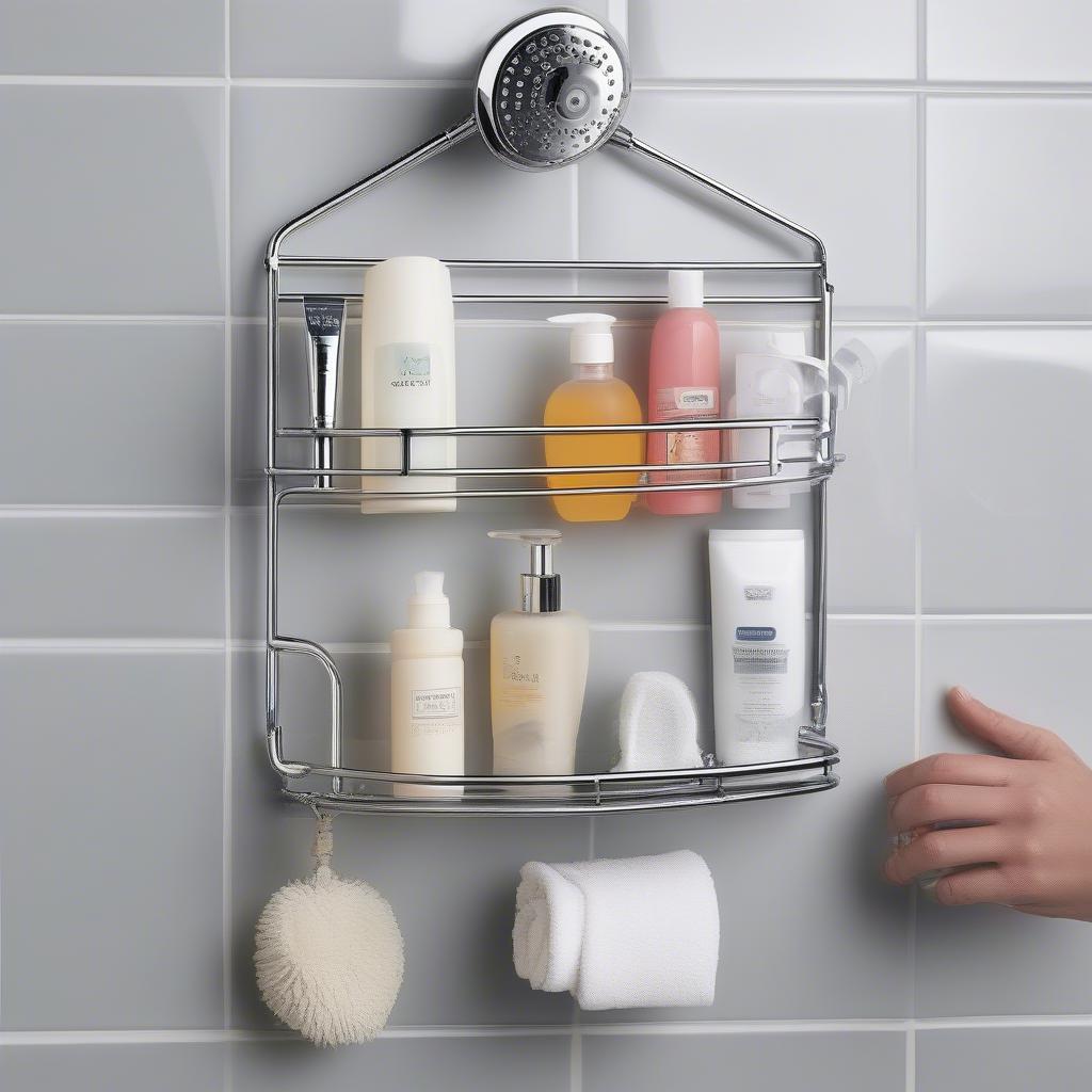 Hanging Shower Caddy with Toiletries