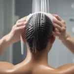 Applying Head Massager Shampoo