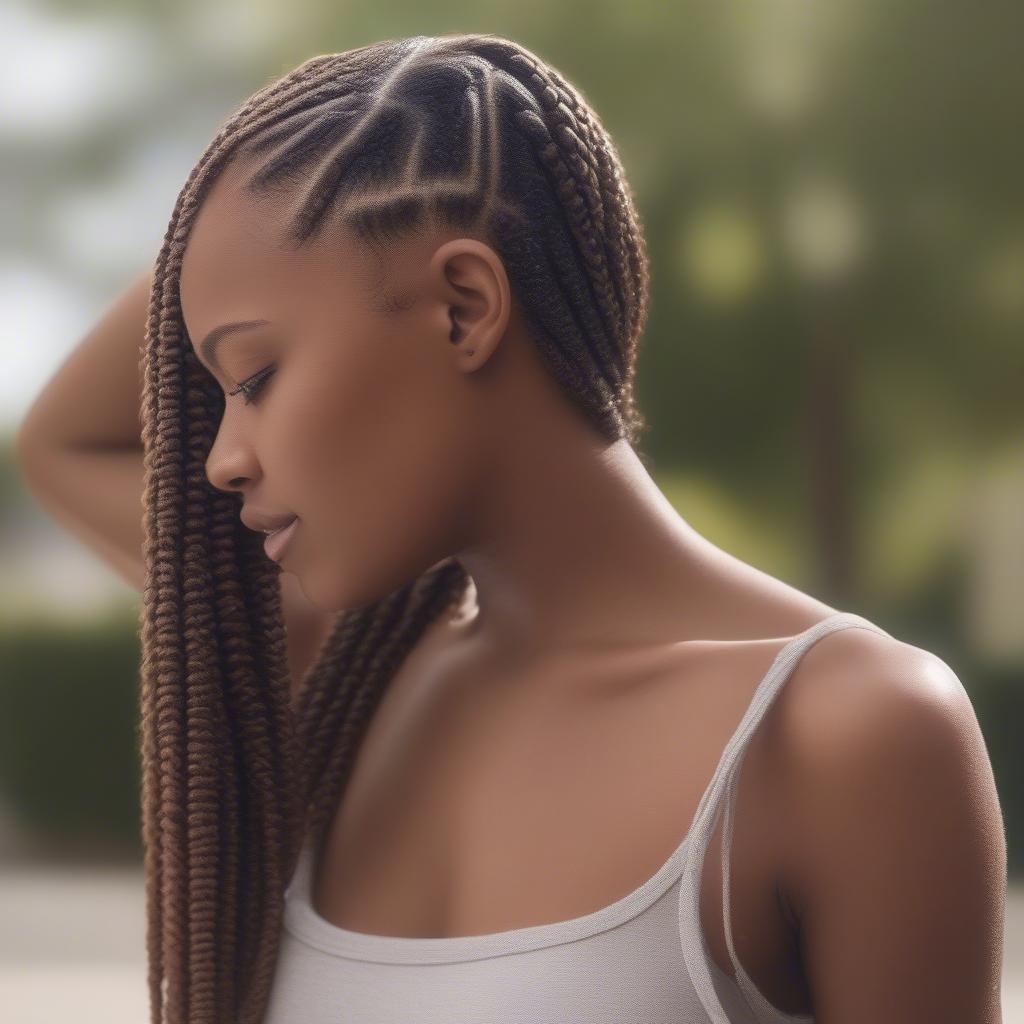 Healthy and Comfortable Braids After Using Braid Tension Spray