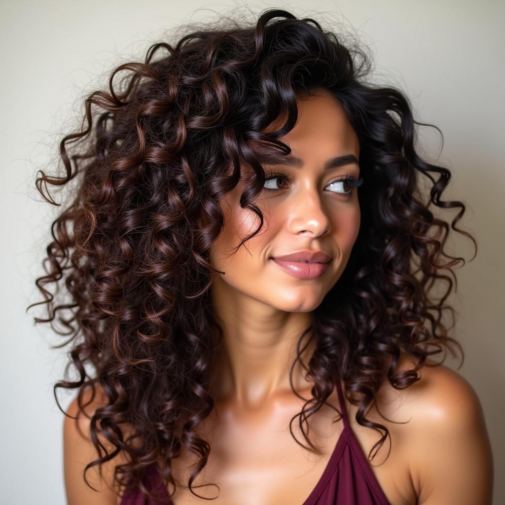 Healthy Curly Hair After Bond Repair Treatment