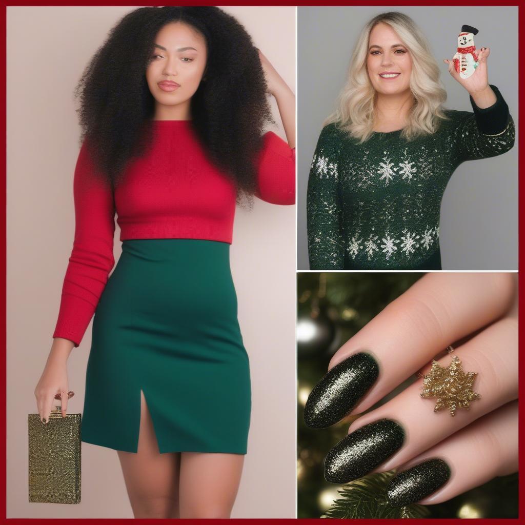 Coordinating Press On Nails with Holiday Outfits