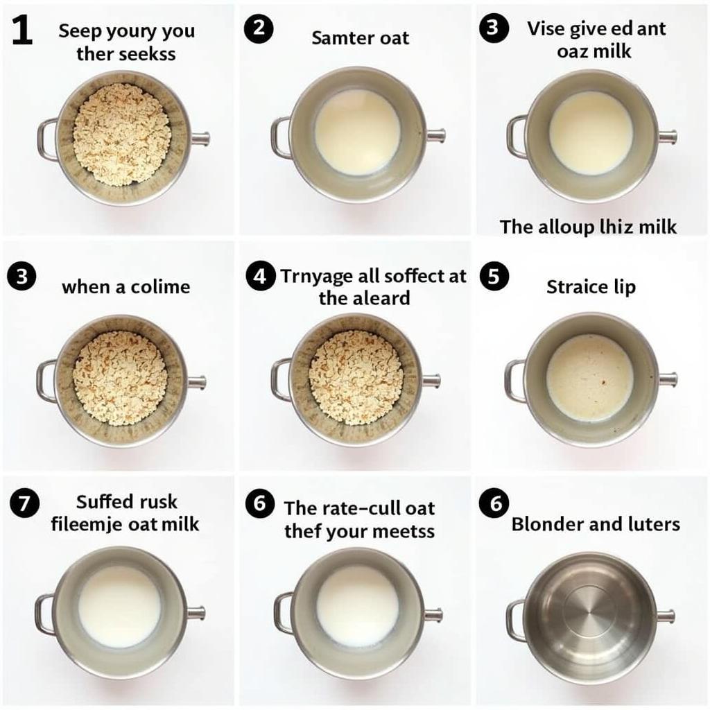 Homemade Oat Milk Process