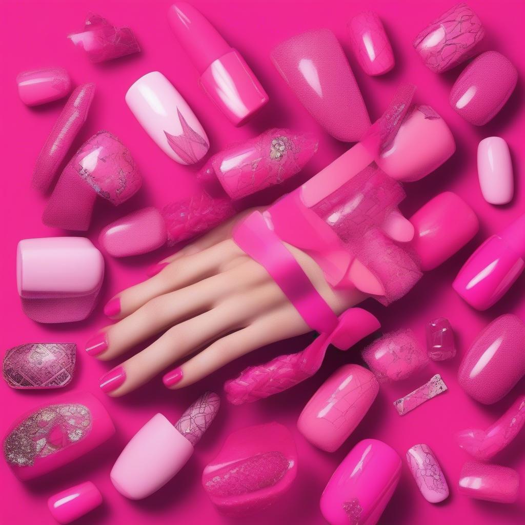 Hot Pink Nail Art Ideas