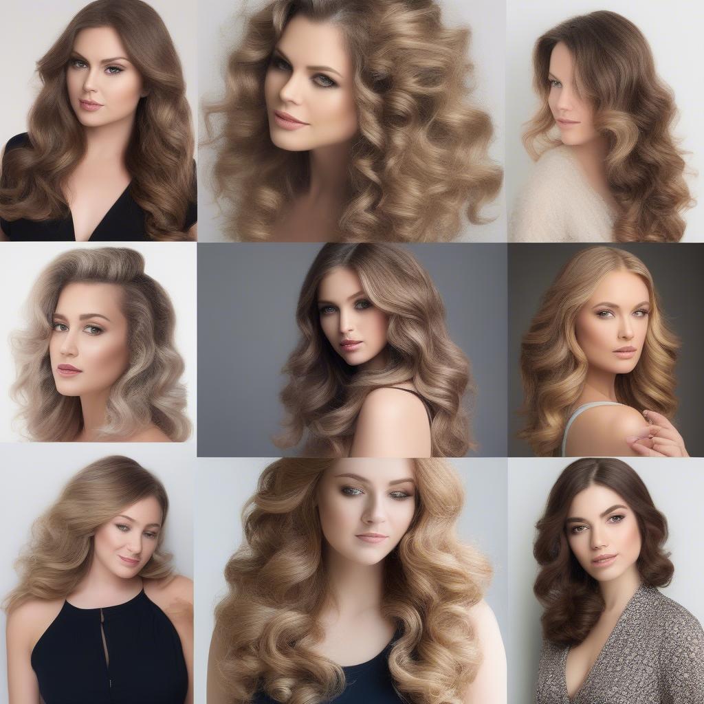 Examples of Hairstyles Achieved with a Hot Silky Curling Iron