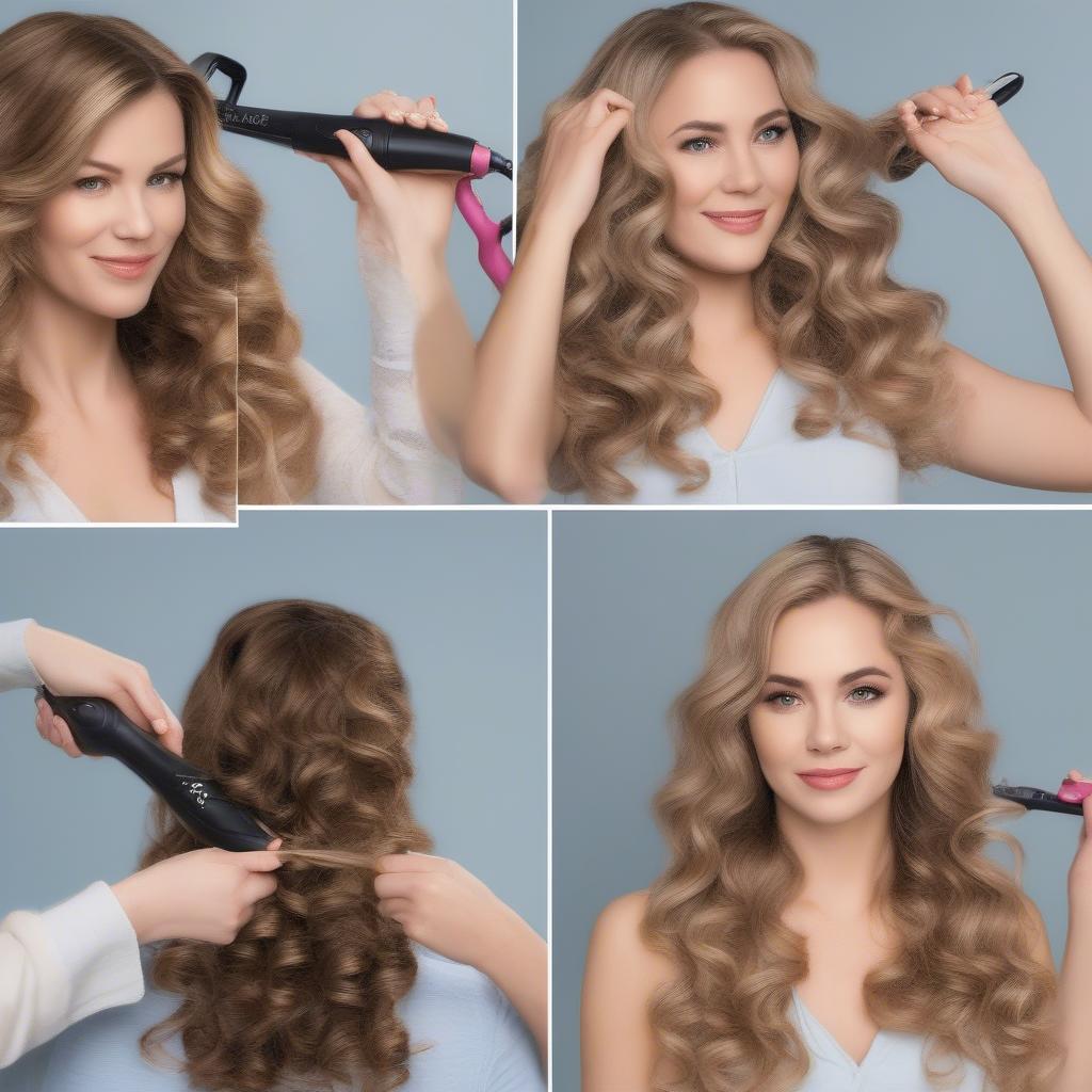 Different Curling Techniques with a Hot Silky Curling Iron