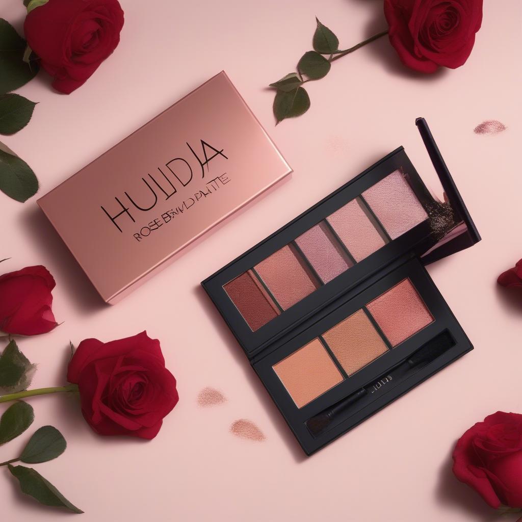 Huda Beauty Rose Gold Eyeshadow Palette Packaging