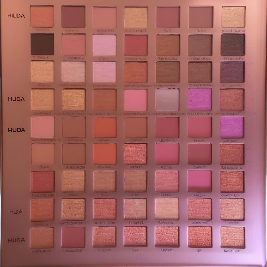 Huda Beauty Rose Gold Eyeshadow Palette Swatches